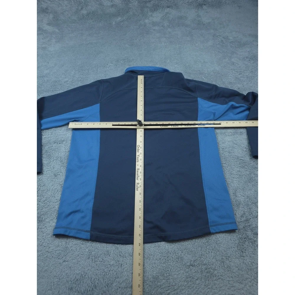 North Face Pullover Mens Large Blue Black Quarter Zip Athletic Fleece Outdoors